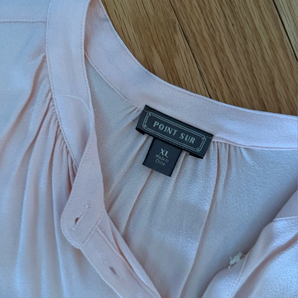J. Crew Point Sur Light Pink Women's Relaxed Short-Sleeve Button Down Top